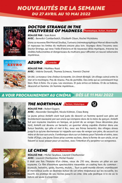 Programme MauRéfilms semaine 18 (2022)